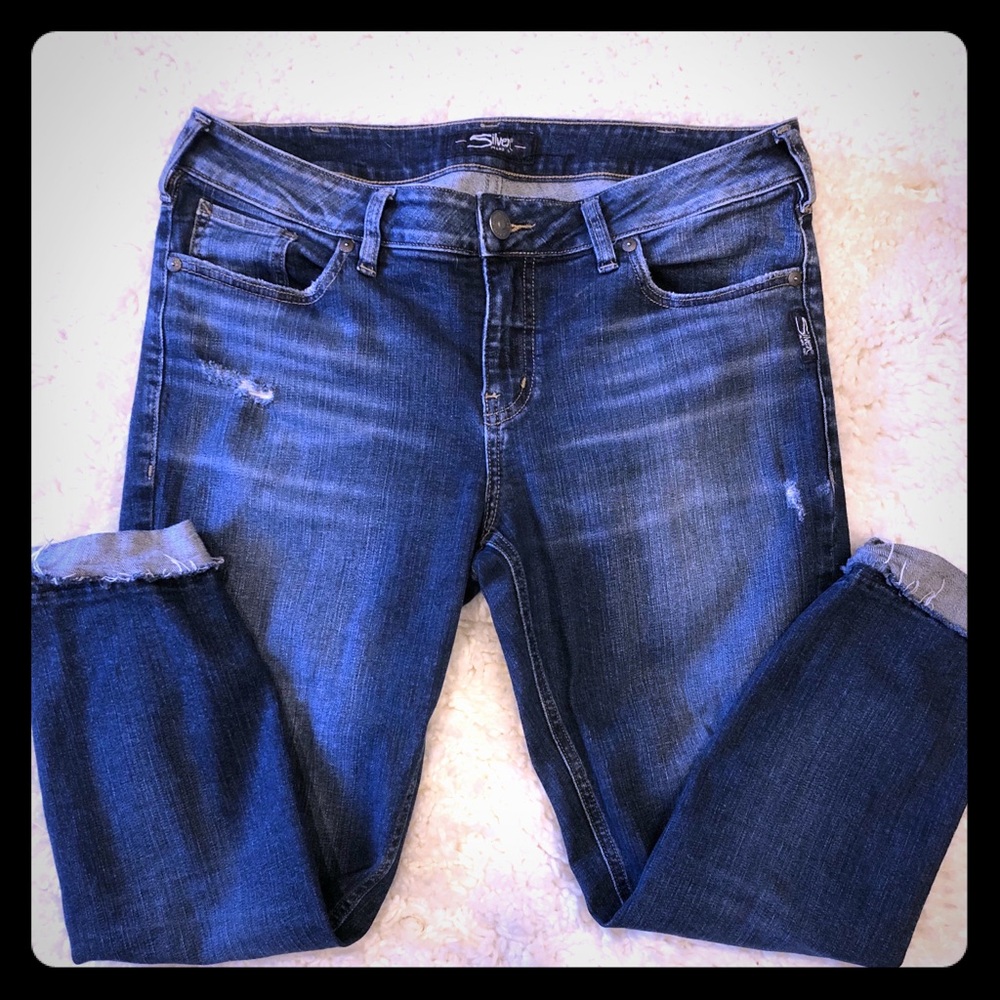 Silver crop jeans Aiko Skinny 31x26